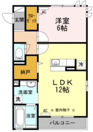 カーサ若松の物件間取画像